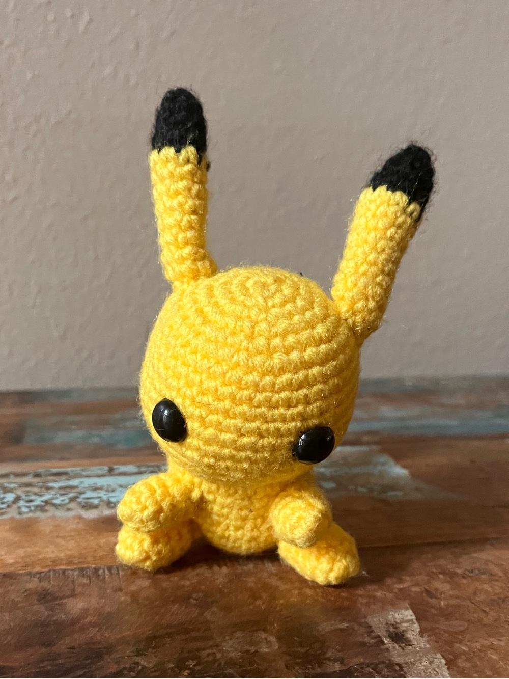 Handmade Yellow Crochet Pikachu-Inspired Plush
